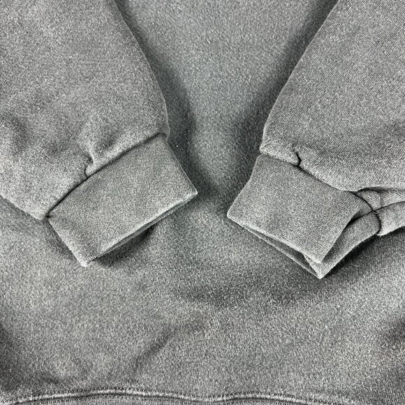 VTG 90s NIKE Sweatshirt Extra Extra Large Black Faded Embroidered Crewneck USA - Picture 3 of 14